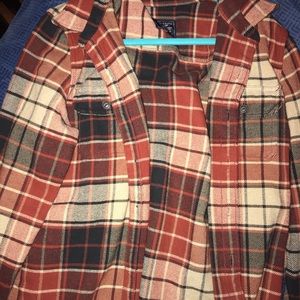 American Eagle Orange/Red/Brown Flannel